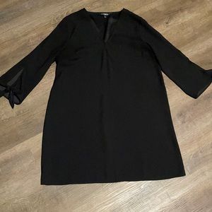 Express black sheath dress.